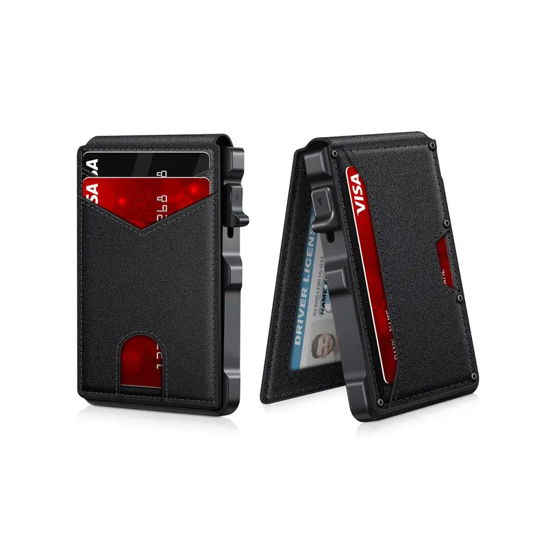 RIXZO Minimalist Pop-Up Wallet RFID Blocking Card Holder