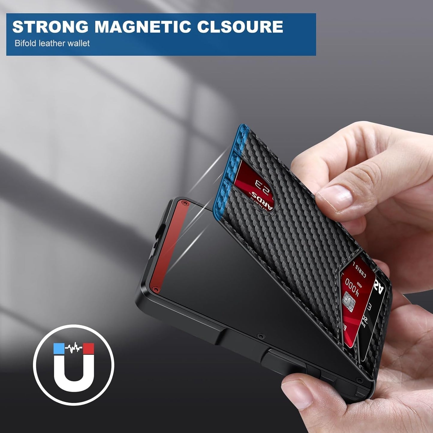 SnapVault™ Mens Minimalist Wallet
