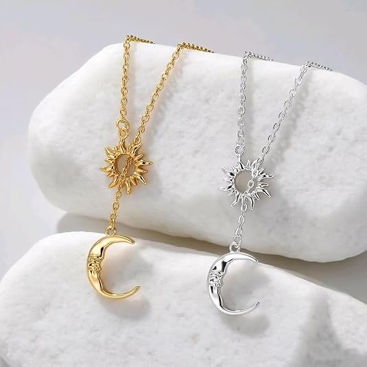 Sun & Moon Drop Necklace