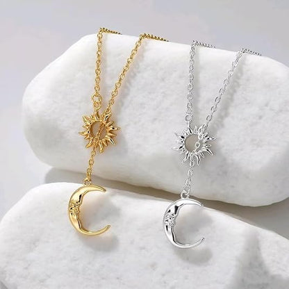 Sun & Moon Drop Necklace