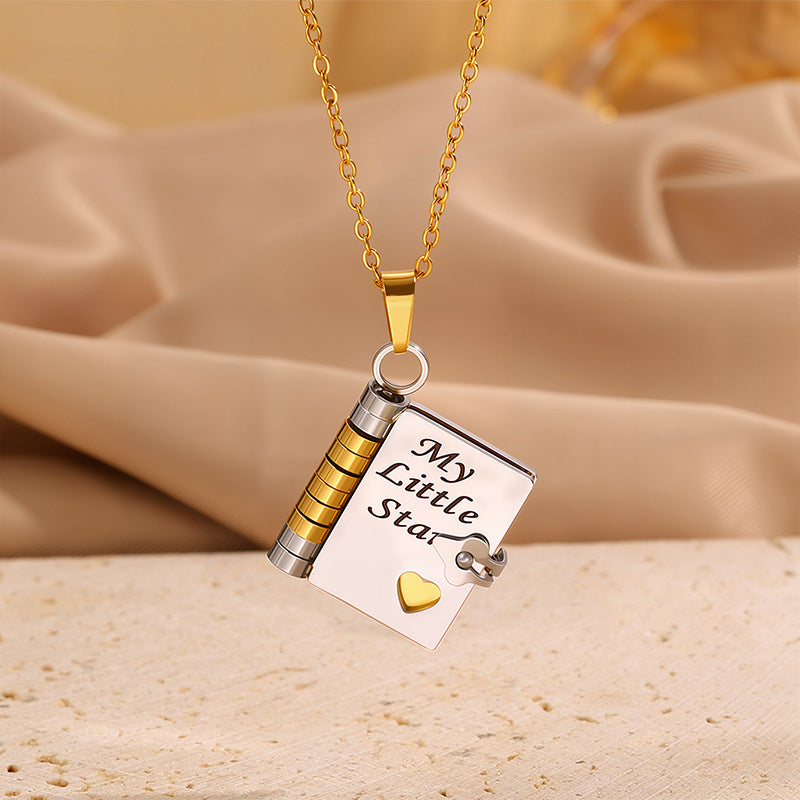 My Little Star Love Book Necklace