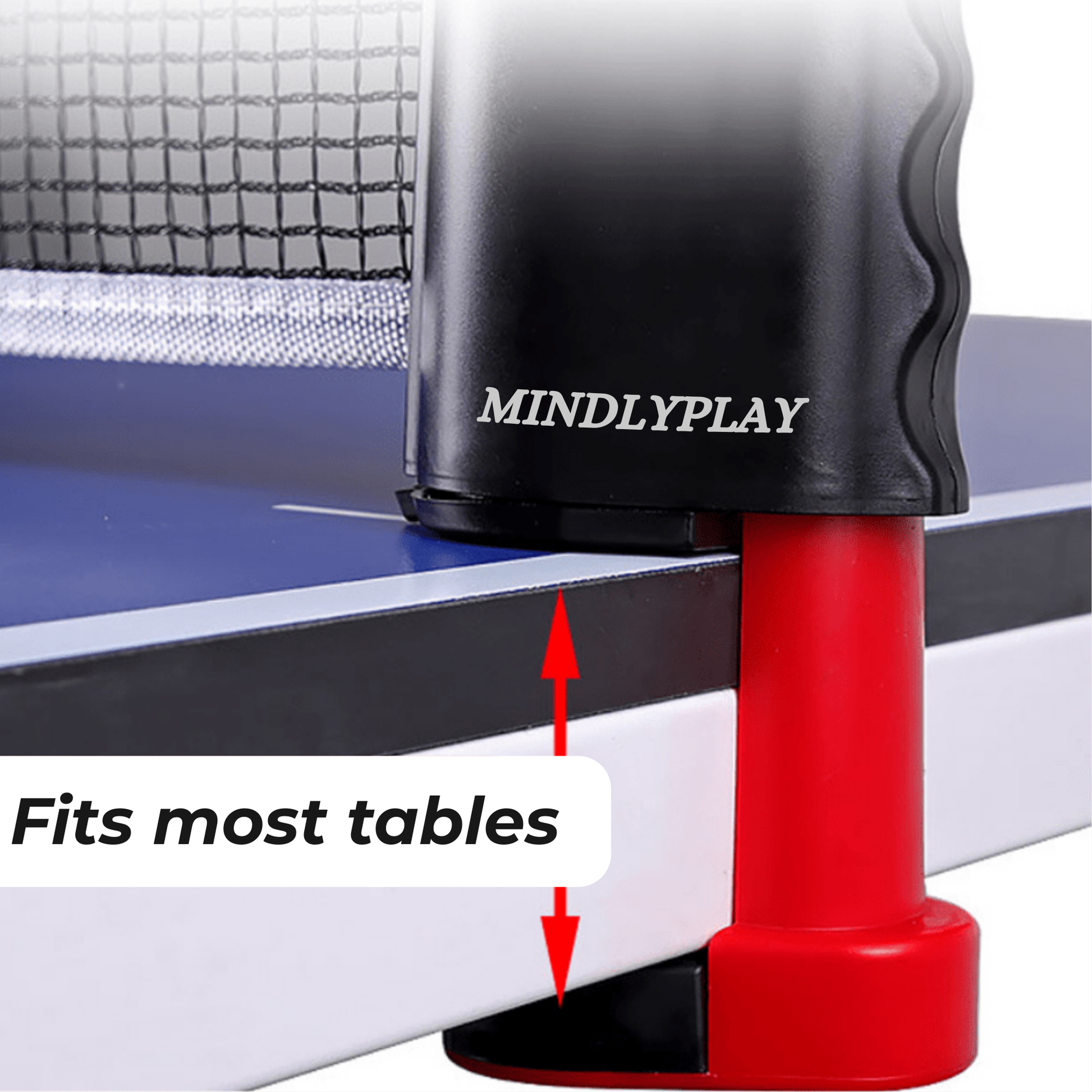 MindlyPlay NetFlex Portable Table Tennis Set with Retractable Net