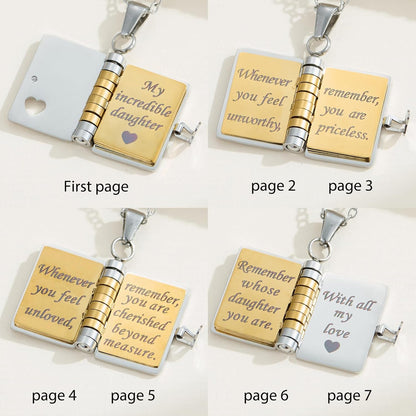 My Little Star Love Book Necklace