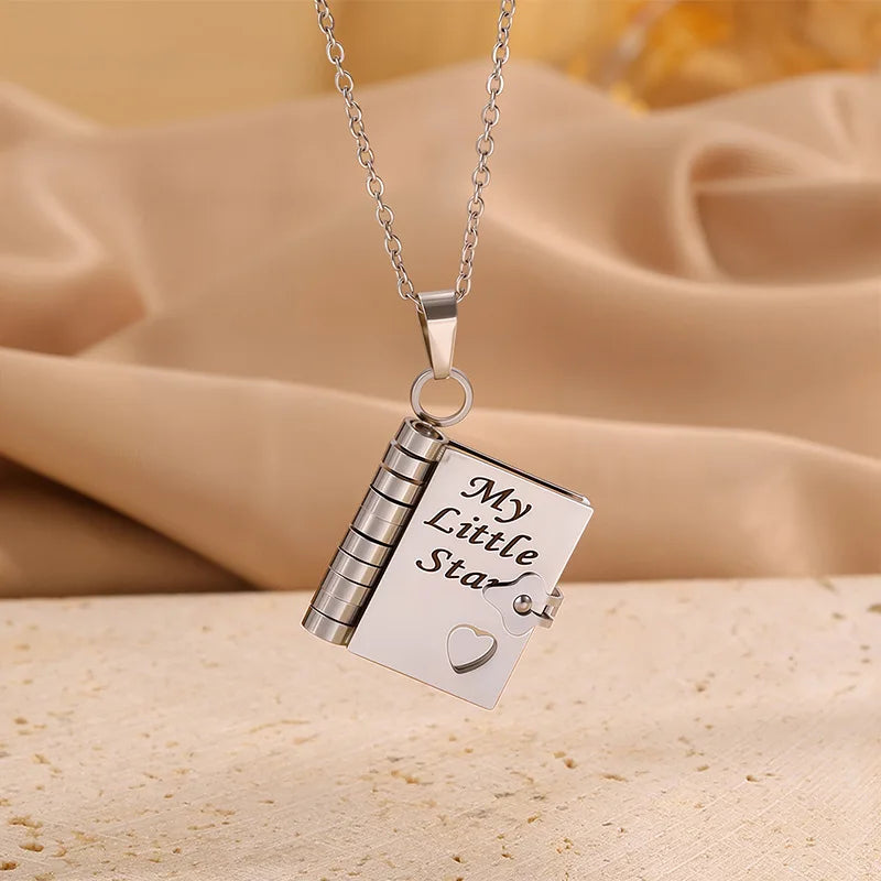 My Little Star Love Book Necklace