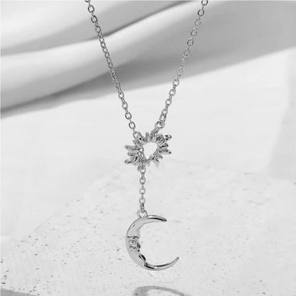 Sun & Moon Drop Necklace