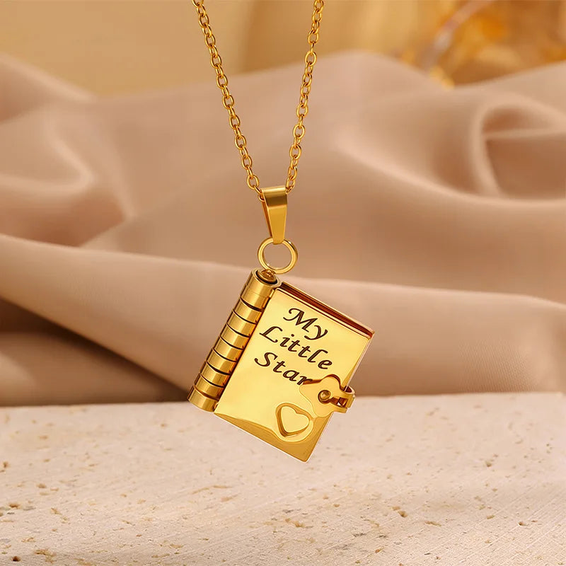 My Little Star Love Book Necklace