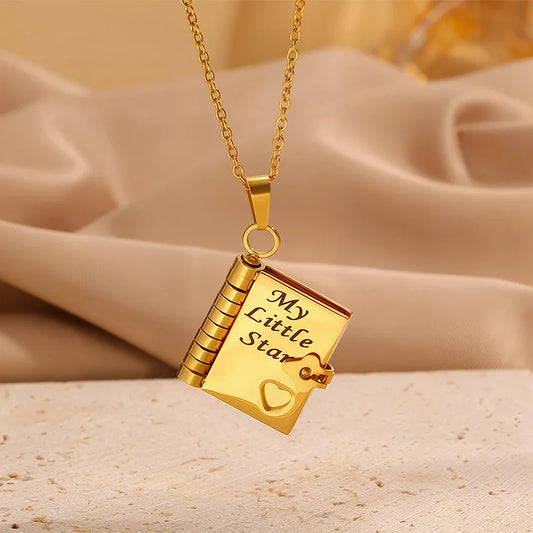 My Little Star Love Book Necklace