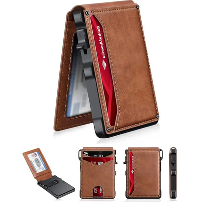 RIXZO Minimalist Pop-Up Wallet RFID Blocking Card Holder
